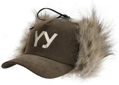 URAWOW Faux Fur Baseball Cap Women Winter Fall Grunge Aespa NINGNING Same Style Trapper Hat Plush... | Amazon (US)