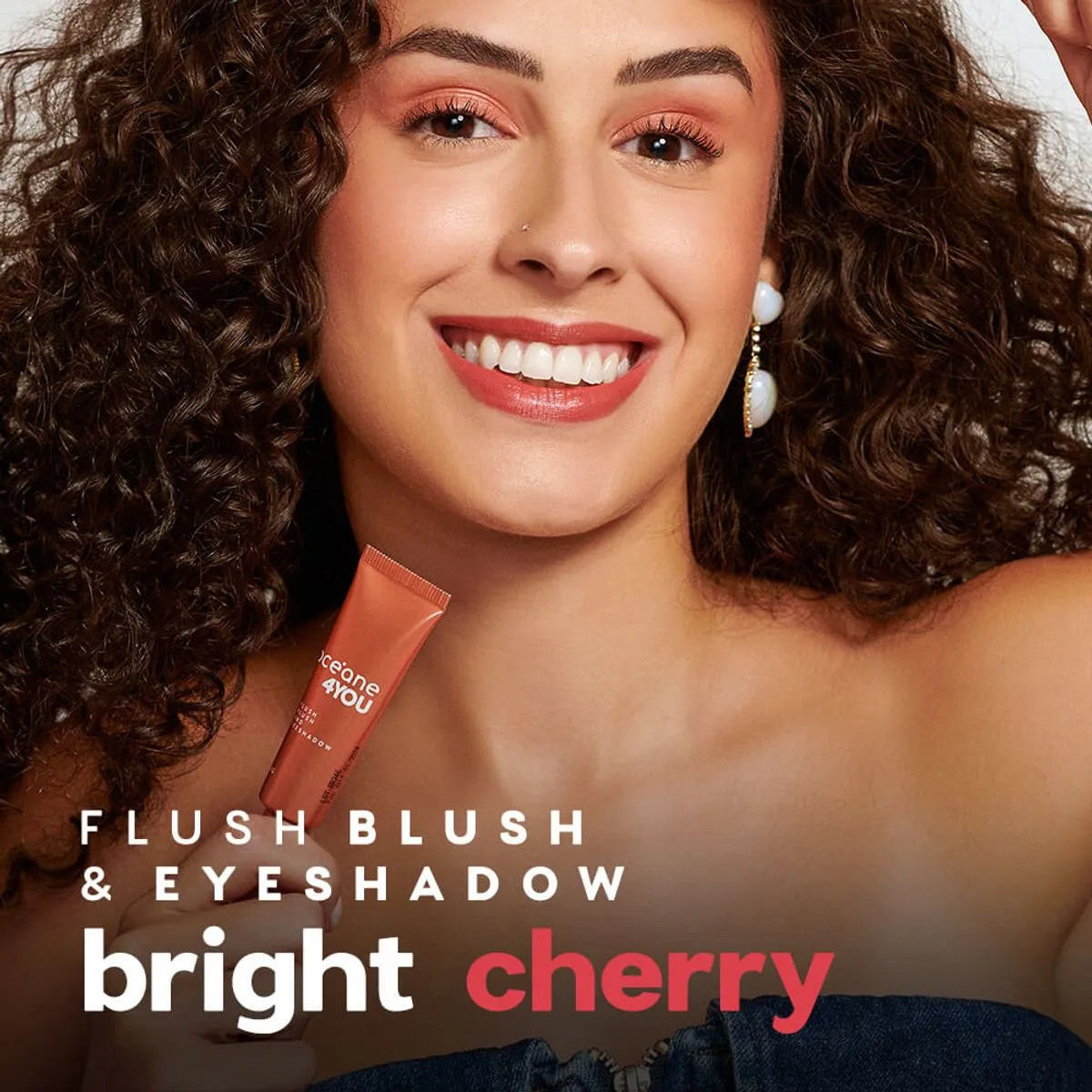 Blush Líquido Coral - Flush Blush And Eyeshadow Bright Cherry 4you 10g | Oceane (BR)