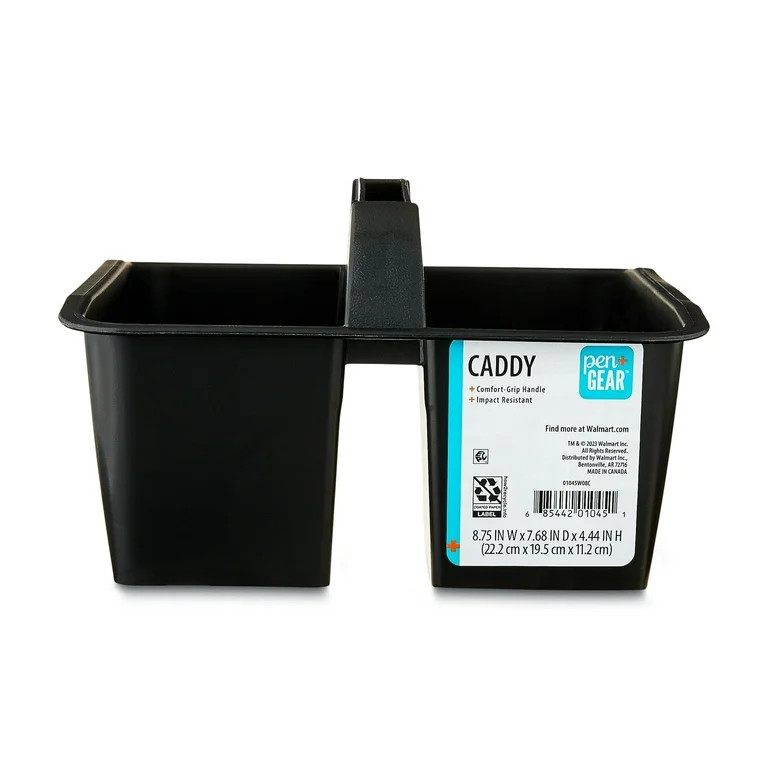 Pen+Gear Plastic Caddy, Desktop Craft and Hobby Organizer, Black, 1-Pack | Walmart (US)