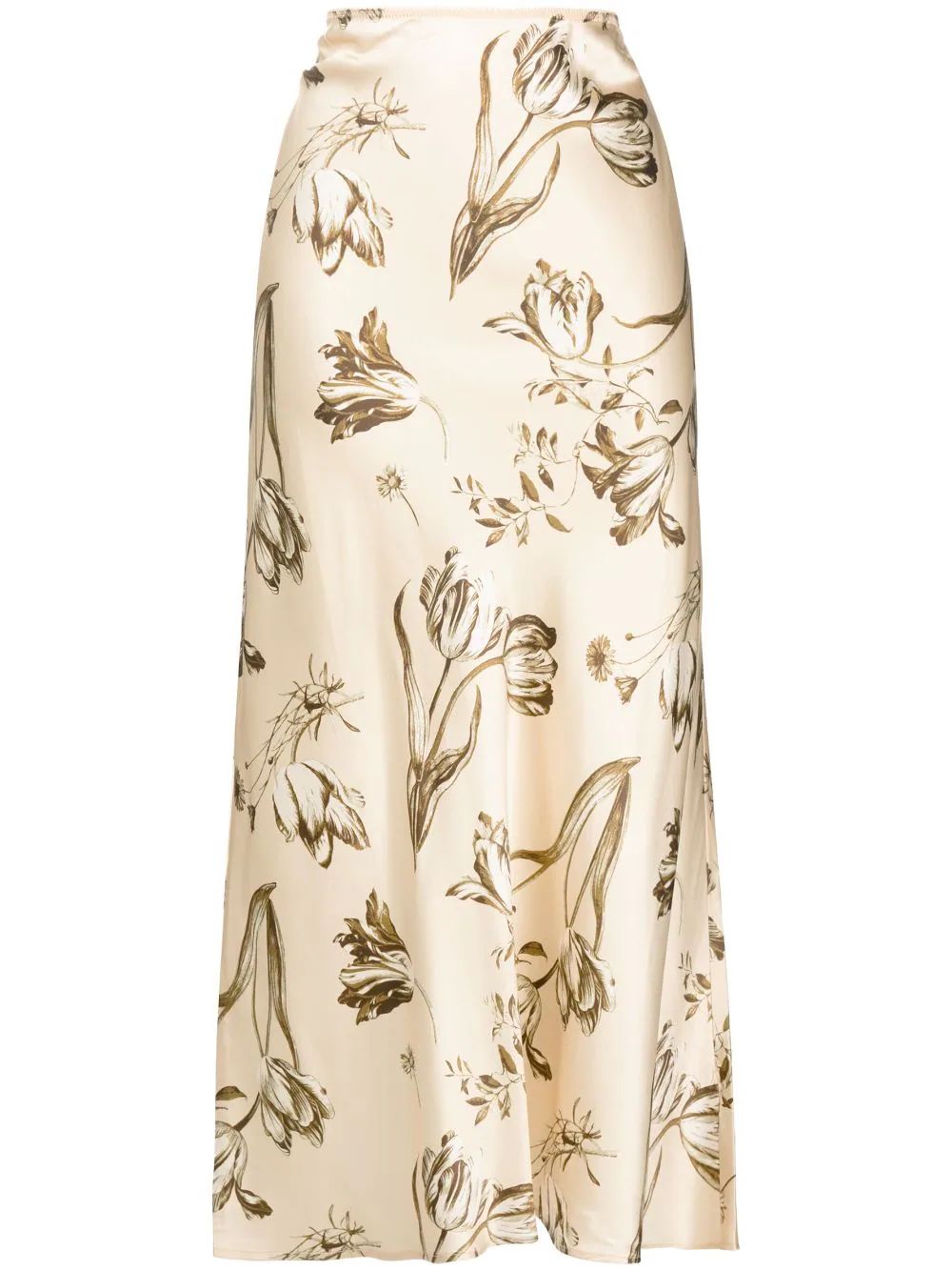 floral-print silk midi skirt | Farfetch Global