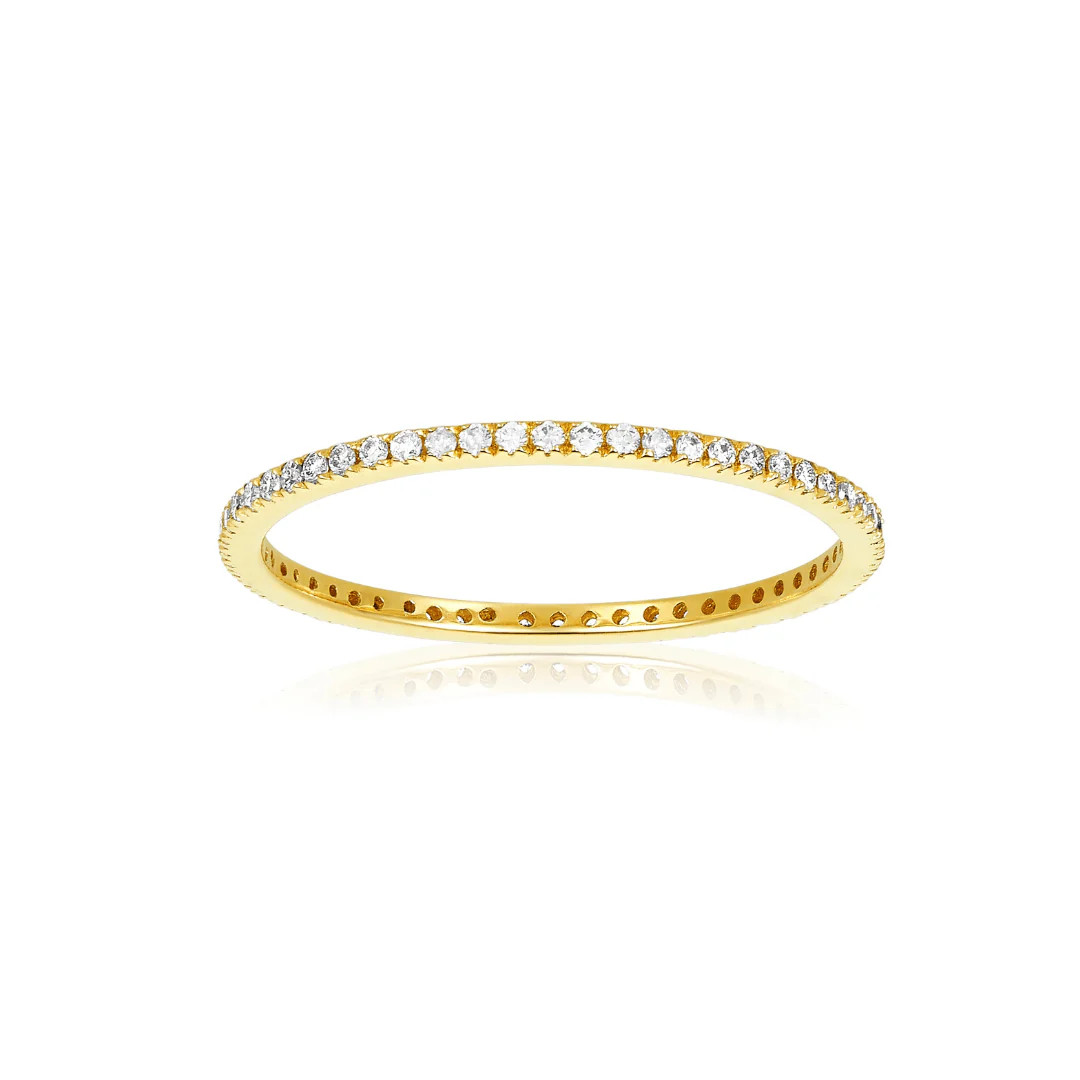 Petite Diamond Eternity Band | LINDSEY LEIGH JEWELRY