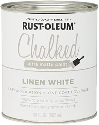 Rust-Oleum 285140 Ultra Matte Interior Chalked Paint 30 oz,  Linen White | Amazon (US)
