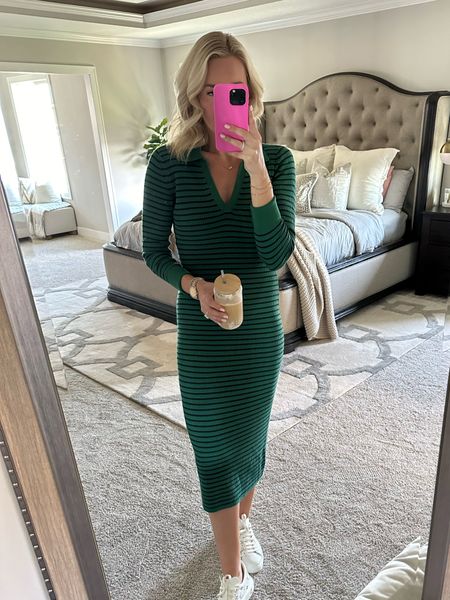 In my midi dress & sneakers era apparently 🤷🏼‍♀️ all of my dresses are on MAJOR sale! 

Linked here ➡️ 