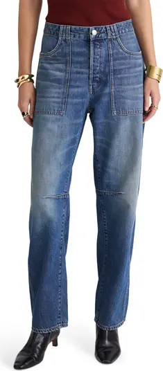 The Darted Utility Barrel Leg Jeans | Nordstrom