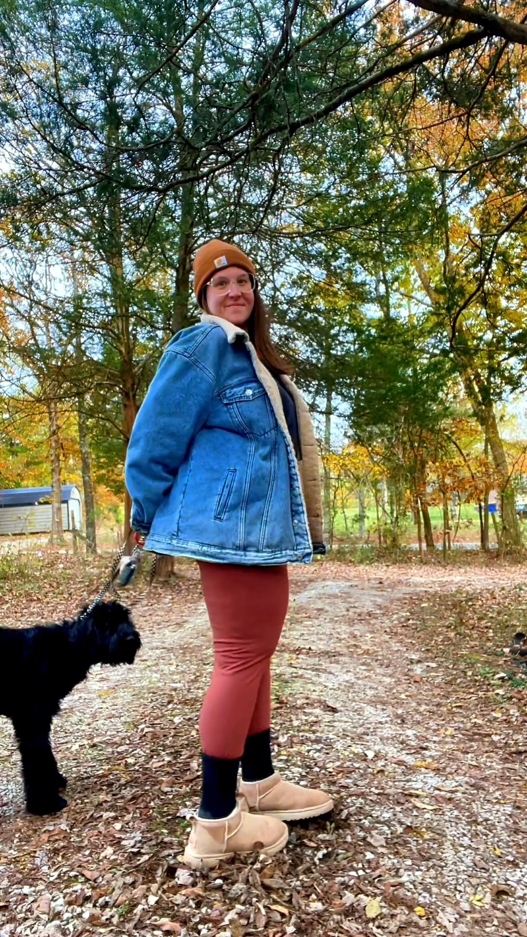 HAPPY MONDAY MORNING. It’s definitely Monday-ing. My leggings are too big. The big kid was almost late to school. I left the little one’s backpack at home. Also, it’s cold AF. But I’ve been productive, so there’s that. The purpose of today’s OOTD is comfort and warmth 😅 but this jacket is my favorite piece of clothing ever. (I’ll have it linked in my LTK—iykyk) #plussize #OOTD #sahm #plussizeootd #plussizeedition 

#LTKootd #LTKPlusSize #LTKPets