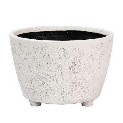 Origin 21 10.75-in x 7.5-in Ndt White Mixed/Composite Planter | Lowe's