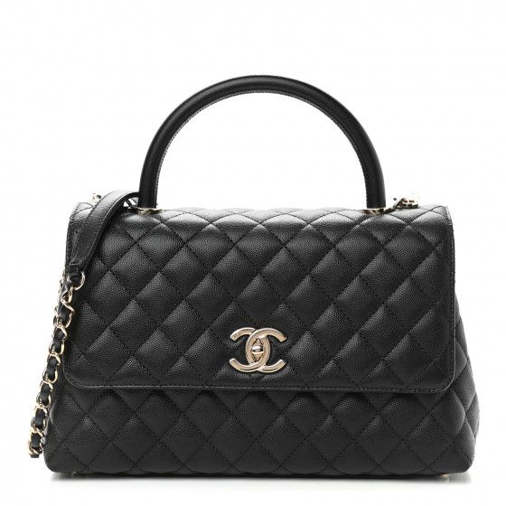 CHANEL

Caviar Quilted Small Coco Handle Flap Black | Fashionphile