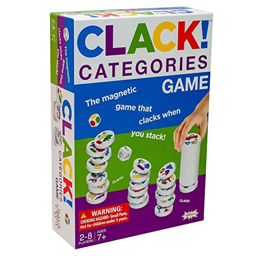 AMIGO Games Clack! Categories – The Magnetic Stacking Game That Clacks When You Stack – Roll The Dice, Match The Color & Shape, Tallest Stack Wins – Perfect Family Game or Kids Game for Ages 7+ | Amazon (US)