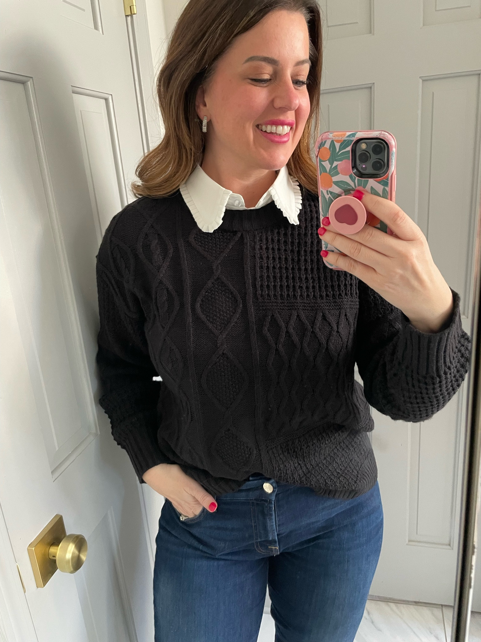 Taking this $17 Walmart sweater to the next level with my pleated collar DICKEY. Yes, you read that correctly. Hands down one of my fave purchases of 2024 #amazonstyle #walmartsyle #hocwinter 

#LTKworkwear #LTKSeasonal #LTKstyletip