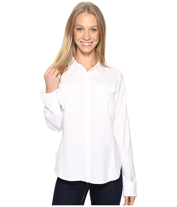 Columbia Silver Ridge Lite Long Sleeve Shirt (White) Women's Long Sleeve Button Up | Zappos