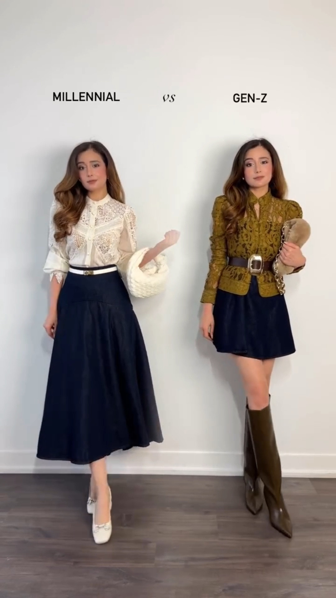 Transforming denim skirts into a dress with this easy hack 🔥🤯. It creates two completely different looks and I am amazed at how good it turned out 😍. Share this hack with a bestie and make sure to follow for more such fashion hacks!

#fashionhacks #denimskirt #falloutfitideas #lacetop #fallstyle #genzfashion #millennialstyle #genz #stylingtips 

#LTKFindsUnder100 #LTKStyleTip #LTKSeasonal