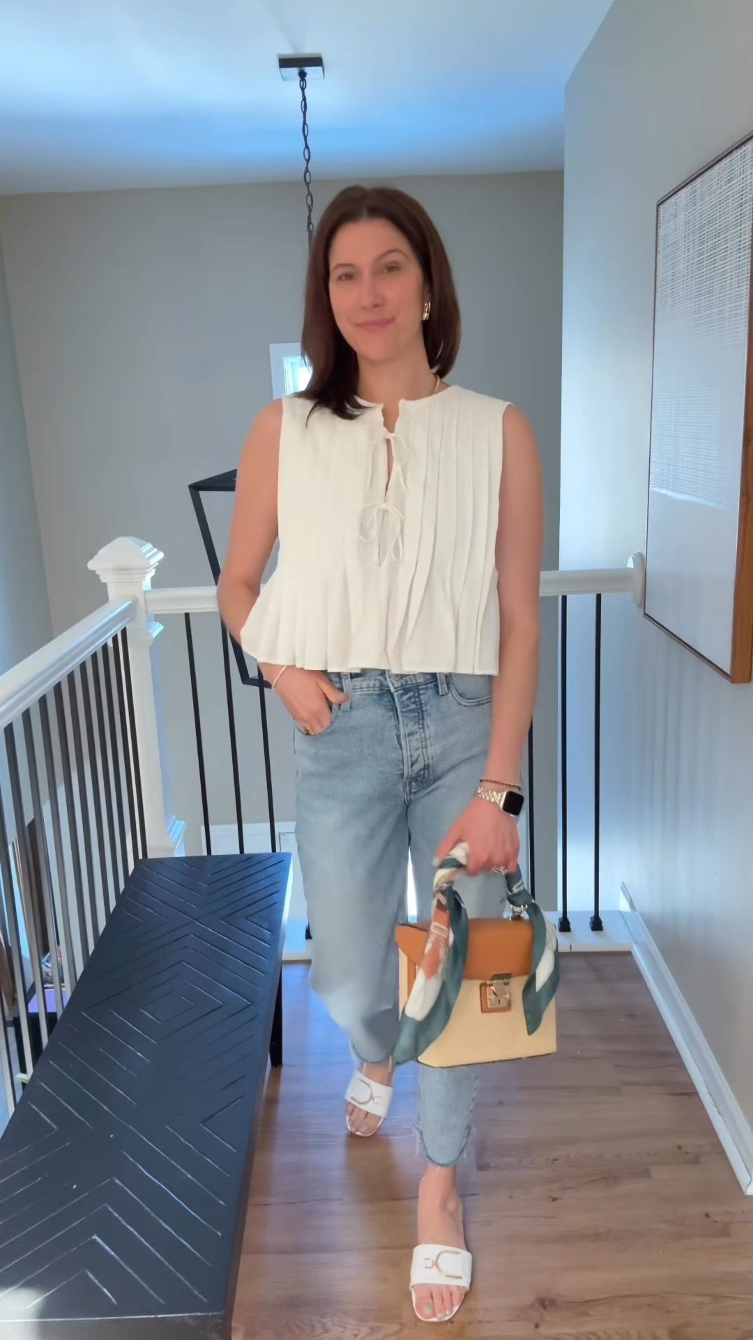 Spring outfit idea, a tie top I loved from Amazon last year that will be on repeat this  year too!

#LTKMidsize #LTKStyleTip