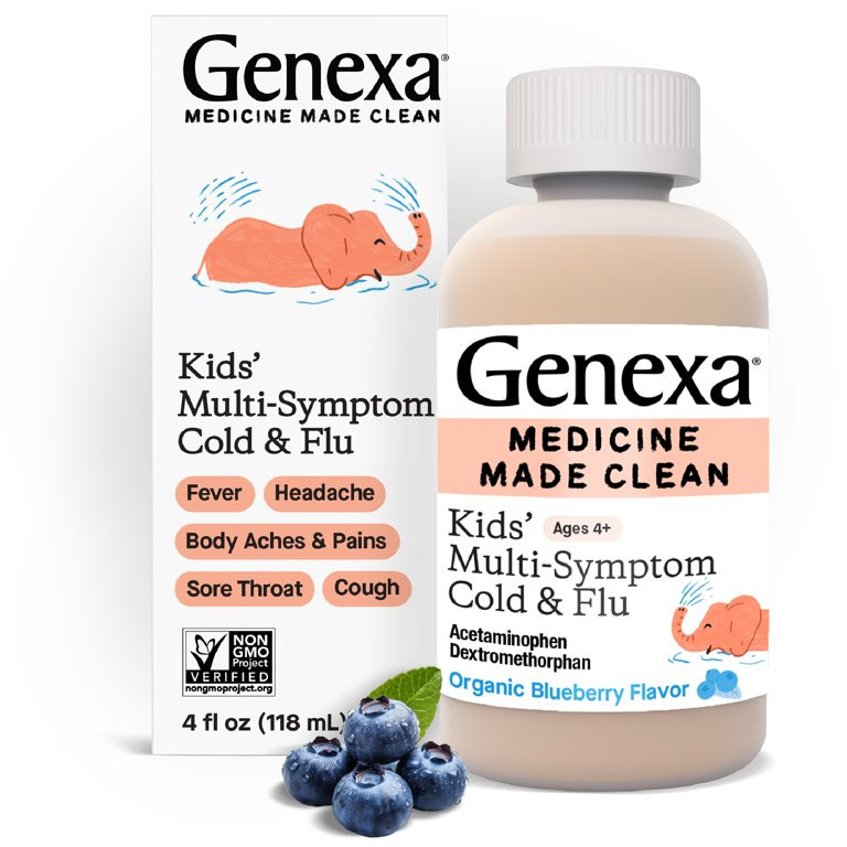 Genexa Kids' Multi-Symptom Cold & Flu Children's Liquid Cough & Chest Congestion Medicine, Expect... | Walmart (US)