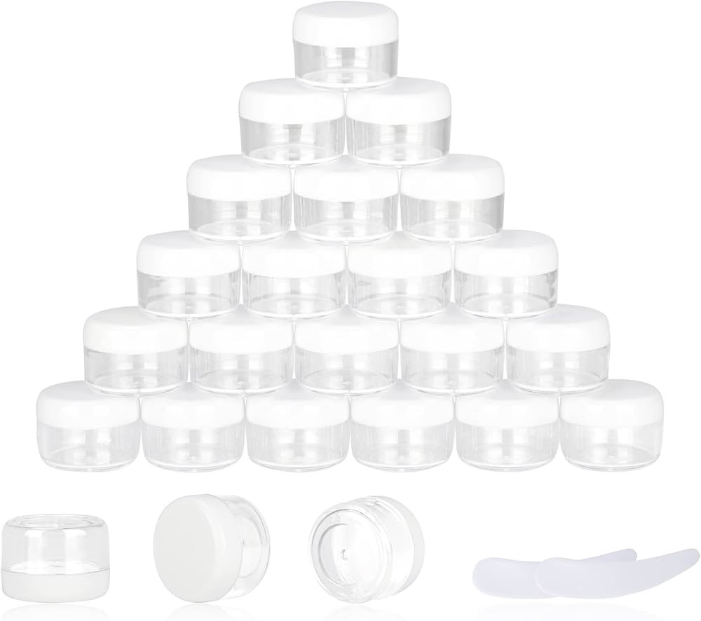 25PCS 5 Gram Sample Containers, 5ml Empty Jars with Lids, Small Cosmetic Containers, Mini Sample ... | Amazon (US)