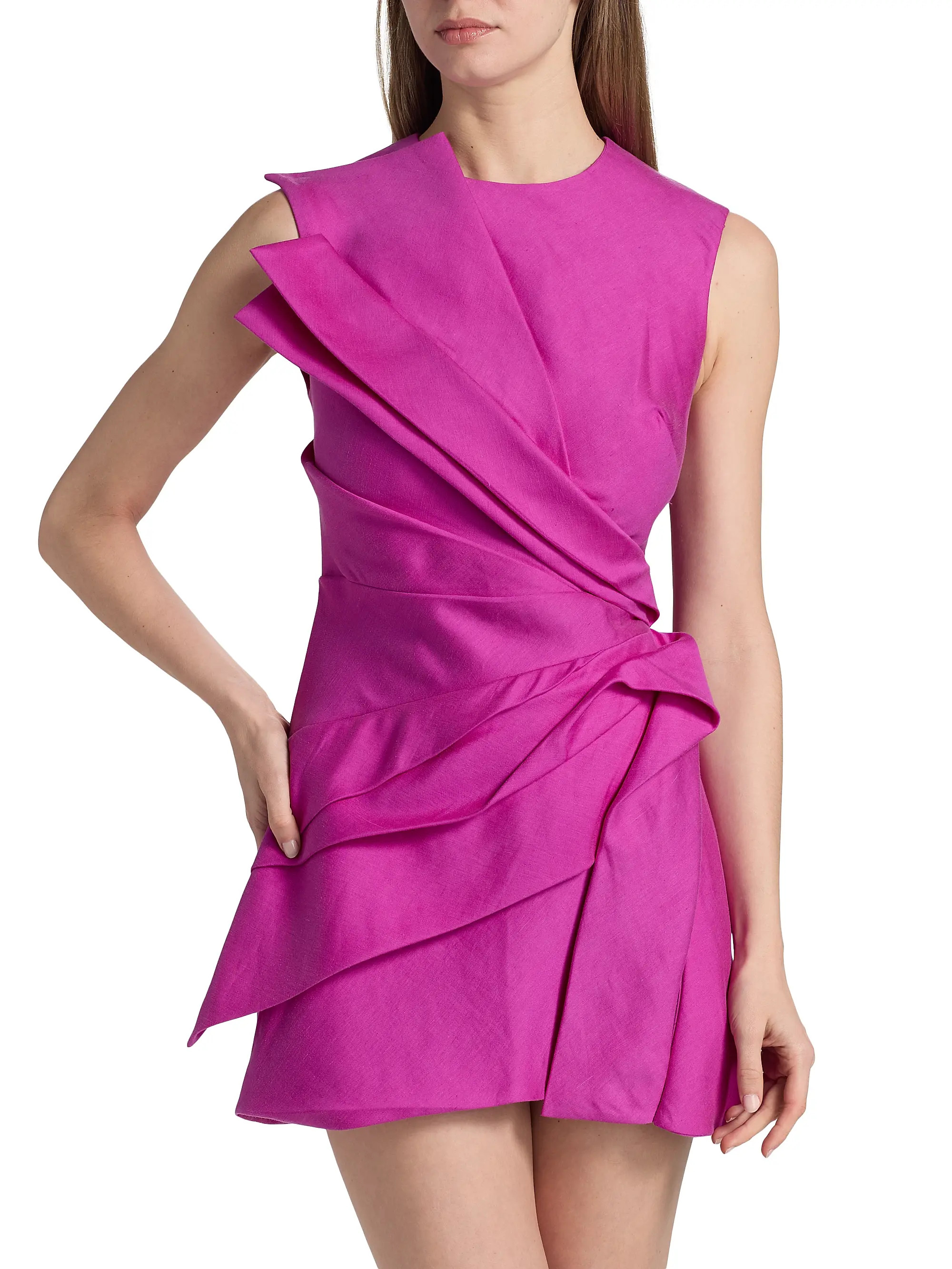 Kenley Gathered Sleeveless Minidress | Saks Fifth Avenue