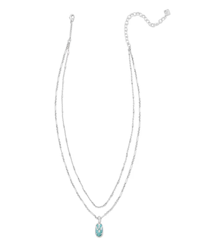 Wrangler® x Yellow Rose by Kendra Scott Elisa Vintage Silver Multi Strand Necklace in Variegated... | Kendra Scott