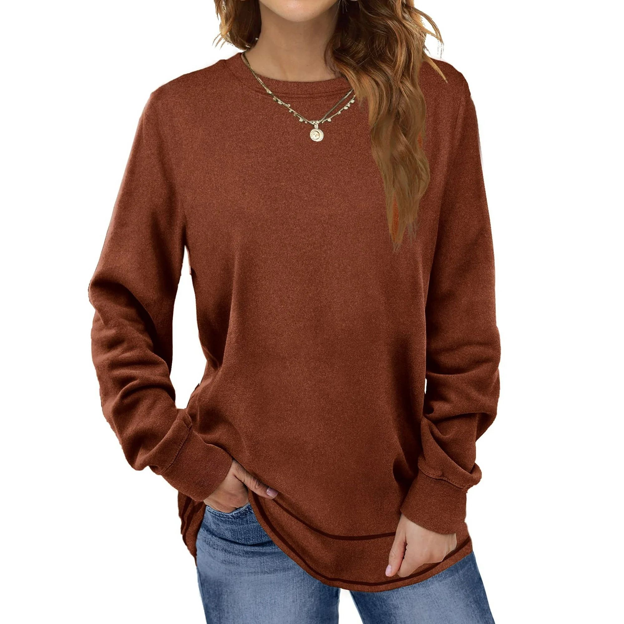 Fantaslook Sweatshirts for Women Crewneck Casual Long Sleeve Shirts Tunic Tops | Walmart (US)