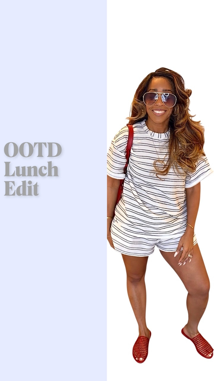 Lunch date with the fam but make it effortless ❤️✨Comment “Lunch” for links💁🏽‍♀️ Set goes up to 3X you also receive $10 off your next Poshmark purchase with my code! 🫶🏽 #ootd #styleinspo #fashionover30