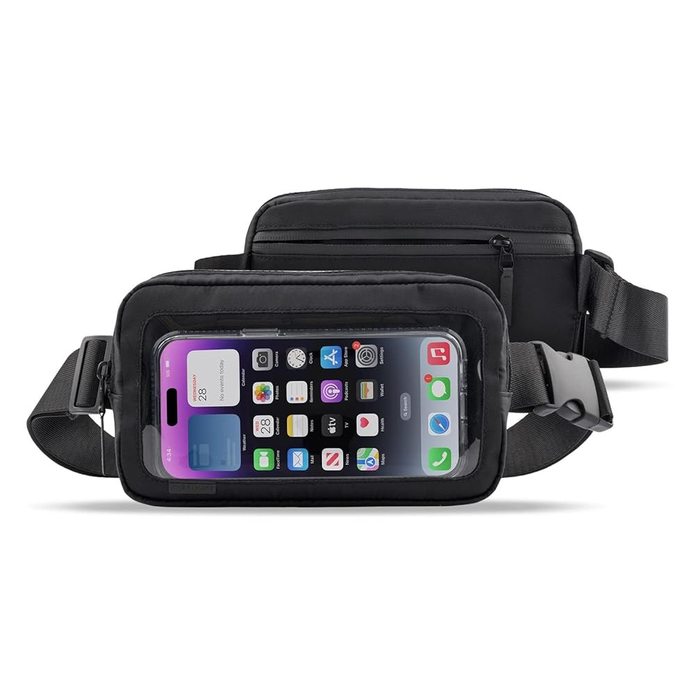 Case-Mate Fanny Pack Crossbody Bag for Women/Men - Touchscreen Compatible Travel Belt Bag w/Clear... | Amazon (US)