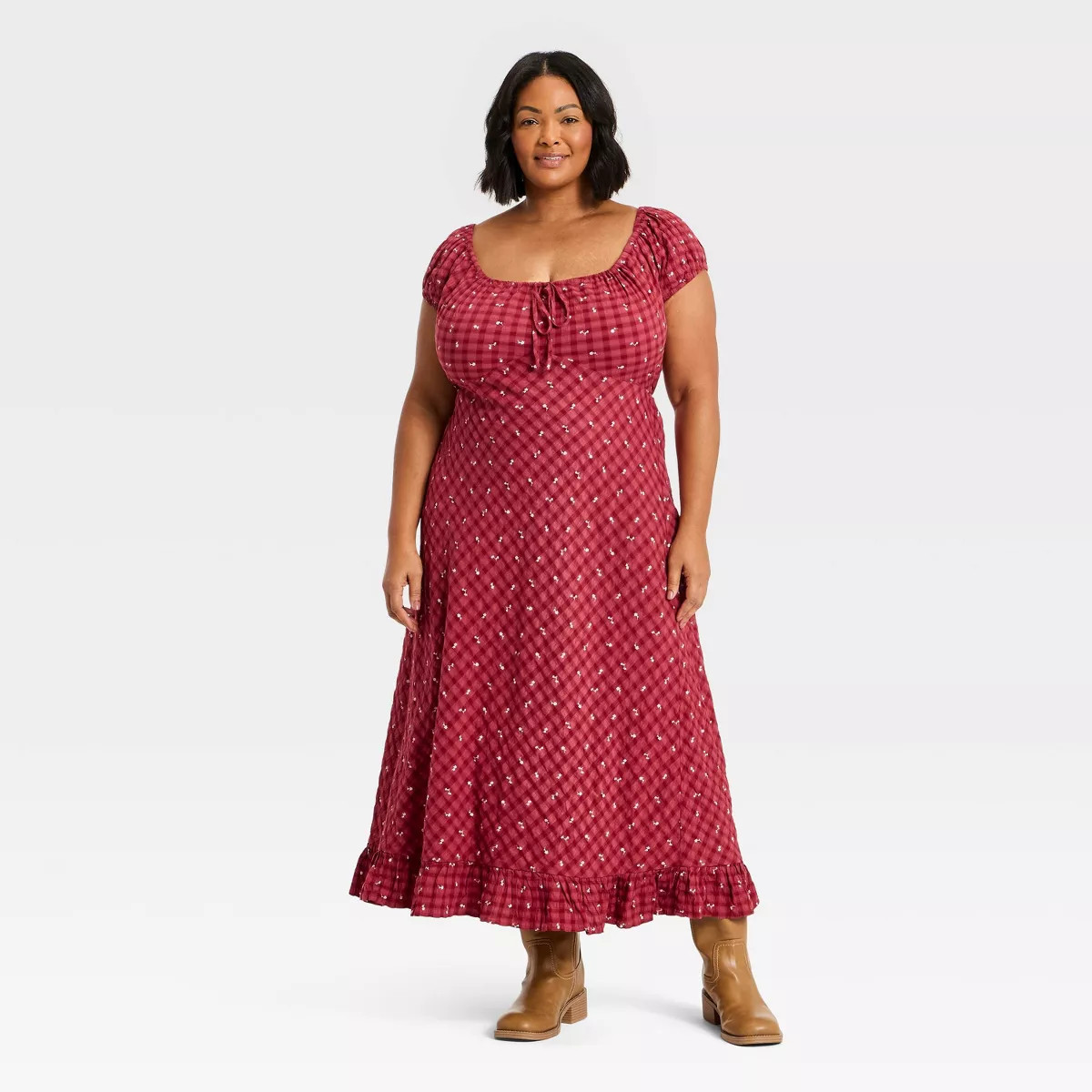 Women's Puff Short Sleeve Ankle Sundress - Universal Thread™ | Target