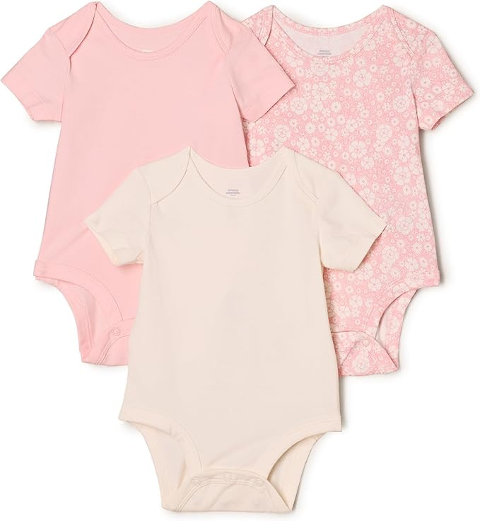 Amazon Essentials x Sofia Grainge Unisex Babies' Short Sleeve Crewneck Bodysuit, Pack of 3 | Amazon (US)