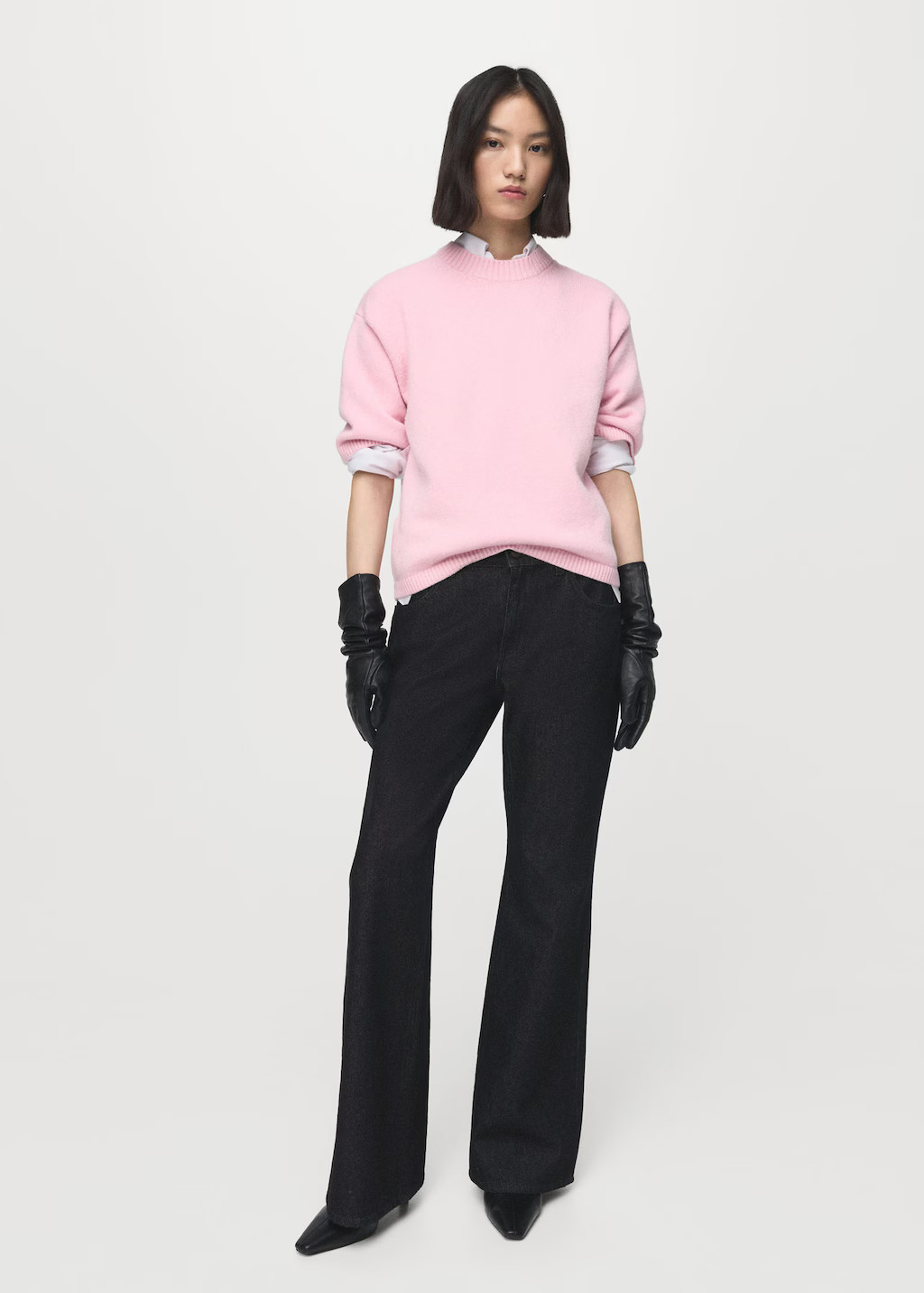 Short-sleeved knitted sweater pink - Woman - M - MANGO | Mango (US/MX/AU)
