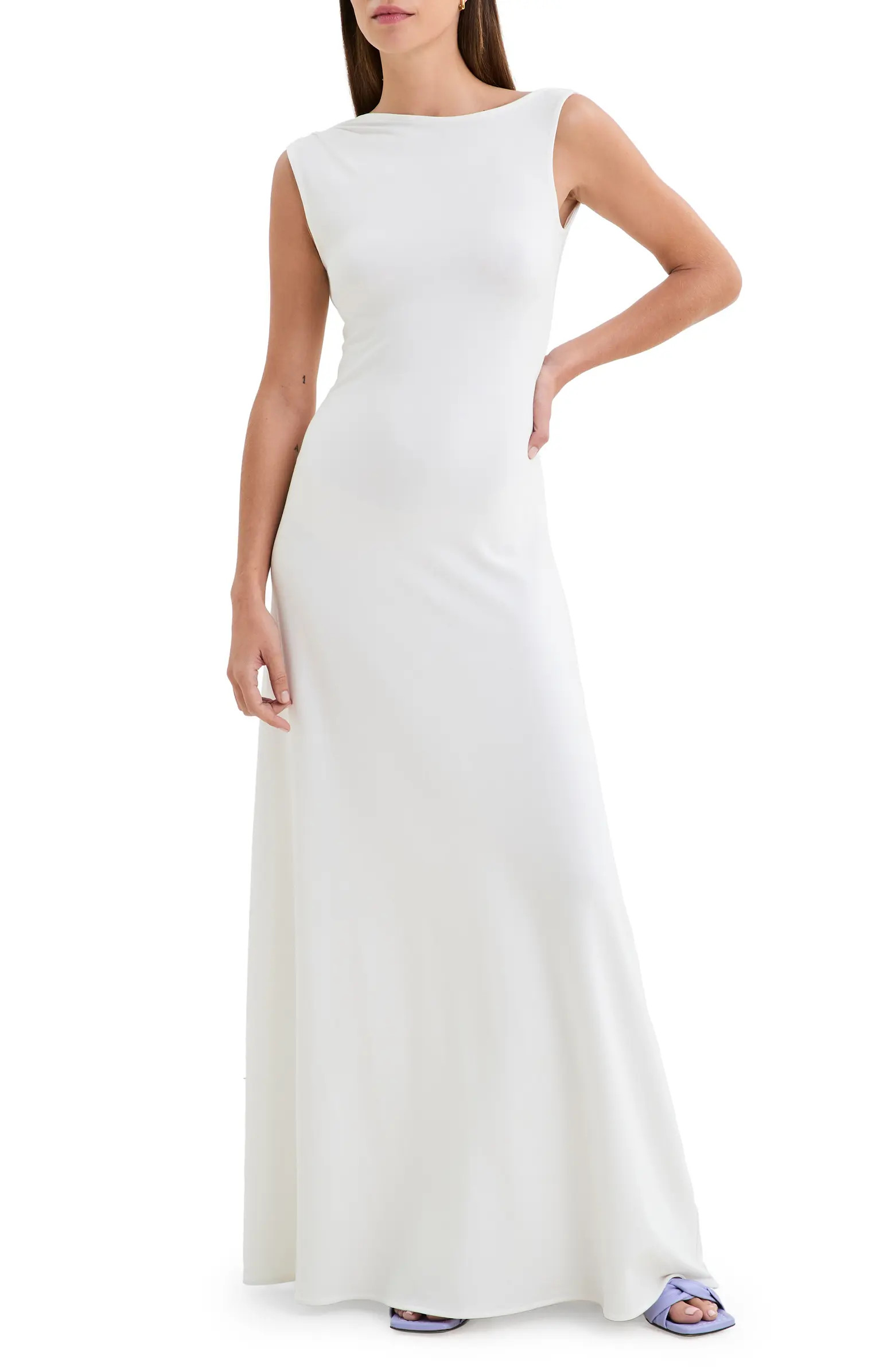 Laurel Sleeveless Stretch Jersey Gown | Nordstrom