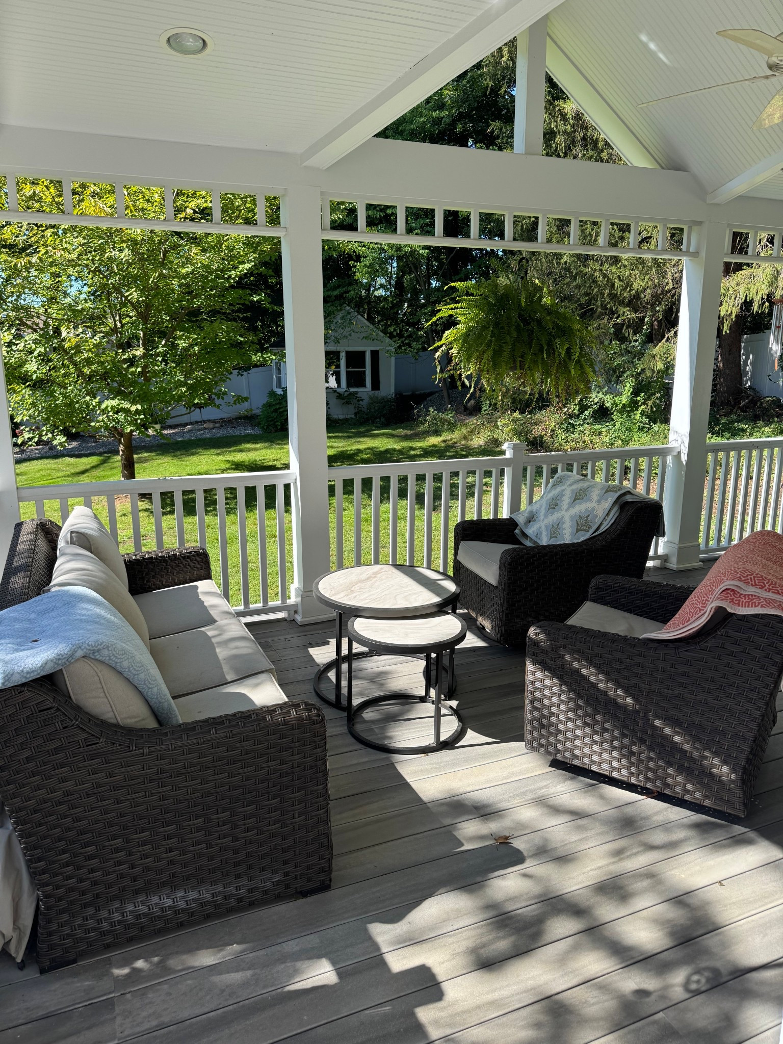 we love this outdoor set - its comfortable - withstands weather and has covers. it looks super nice but won't break the bank like some others out there. it also comes in a lighter color! the perfect addition to your deck or patio this spring or summer. #patio #deck #outdoorfurniture #homedecor 

#LTKSeasonal #LTKhome #LTKfamily