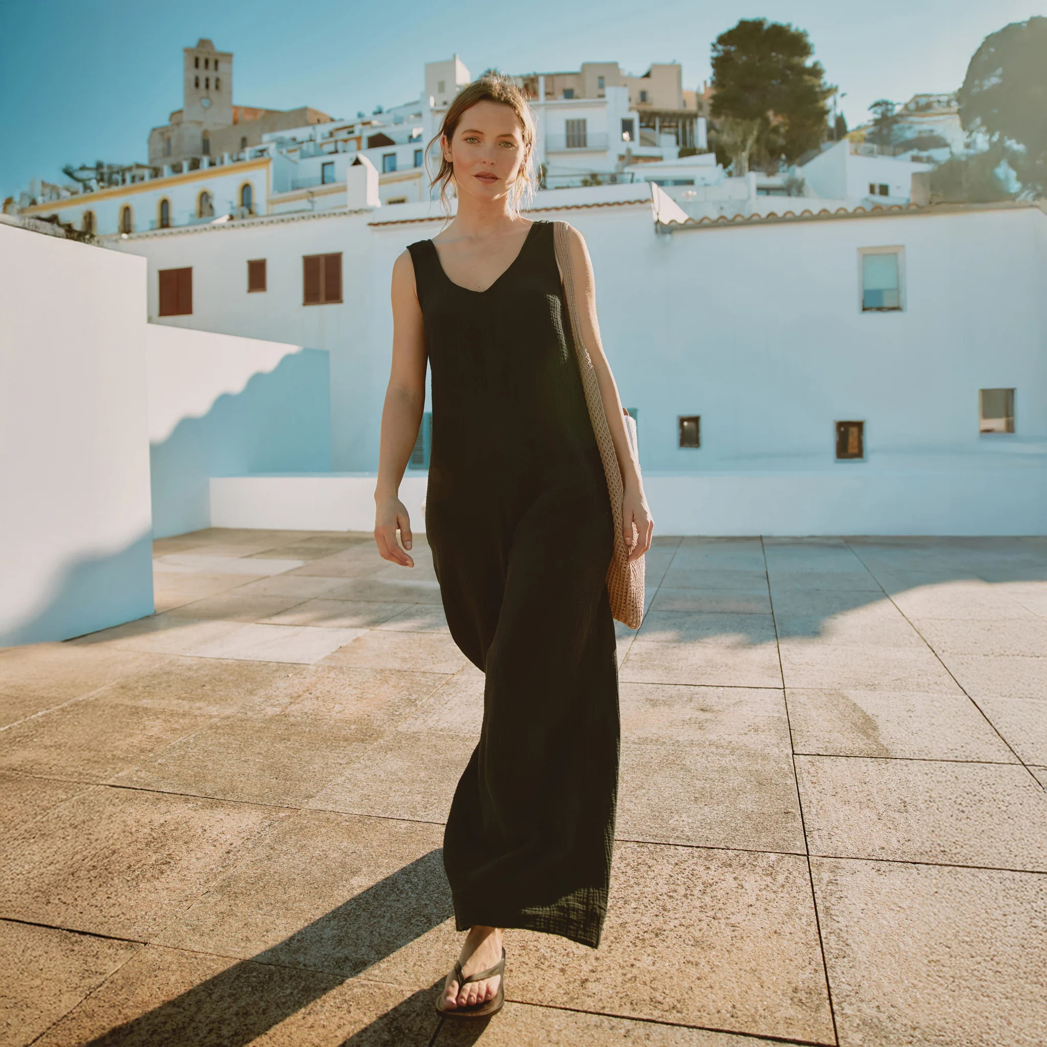 Black Cheesecloth Jumpsuit | Albaray