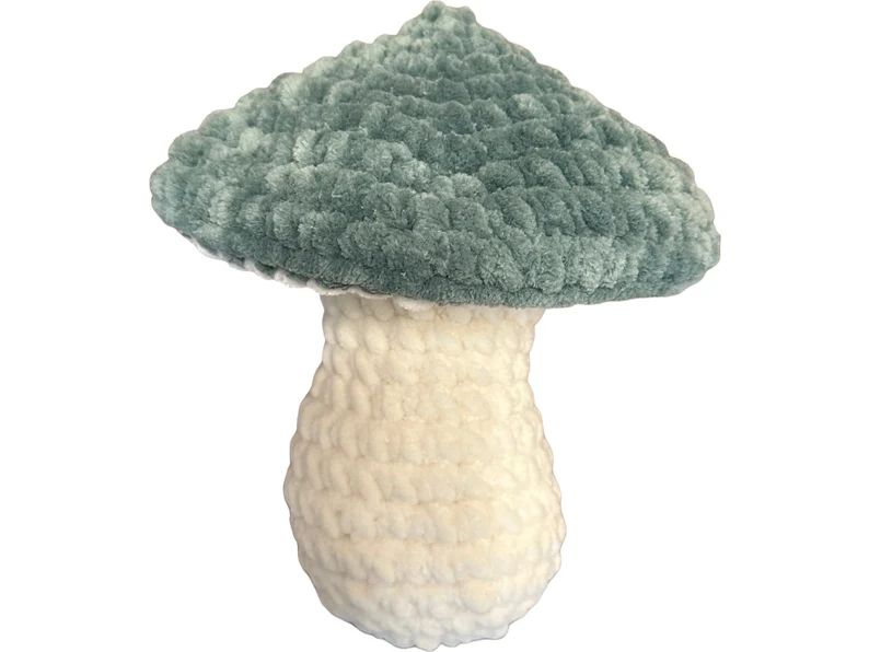 Large Plush Handmade Crochet Mushroom Pillow - Etsy | Etsy (US)