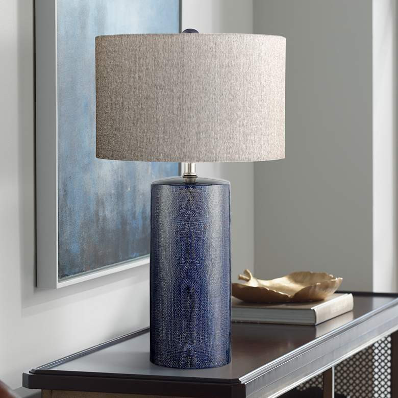 Lite Source Jacoby 28 1/2" Navy Blue Ceramic Table Lamp - #33T79 | Lamps Plus | Lamps Plus