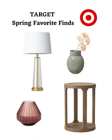 Refresh your space for spring with these Target finds  - see through gold table lamp, wood side table, pink Studio McGee vase and green ceramic Studio McGee vase with pink faux floral stems

#LTKfamily #LTKstyletip #LTKhome