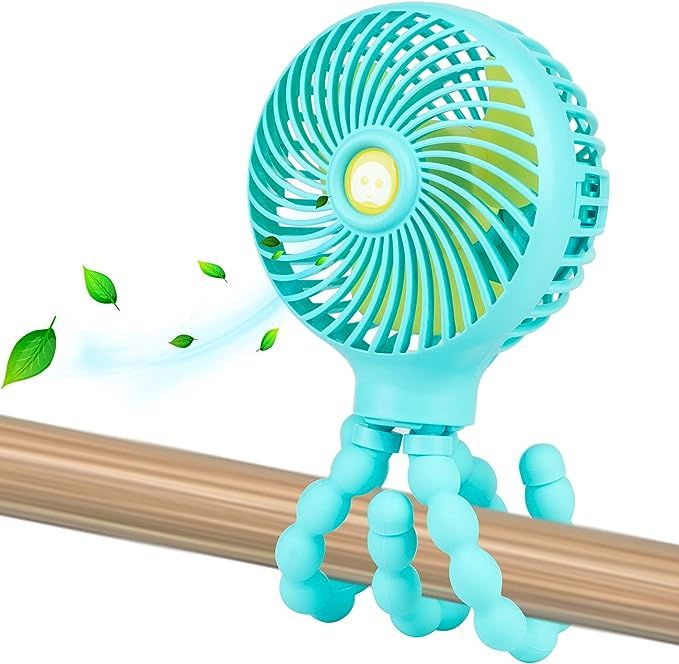 Mini Handheld Personal Portable Fan, Baby Stroller Fan, Car Seat Fan, Desk Fan, with Flexible Tri... | Amazon (US)