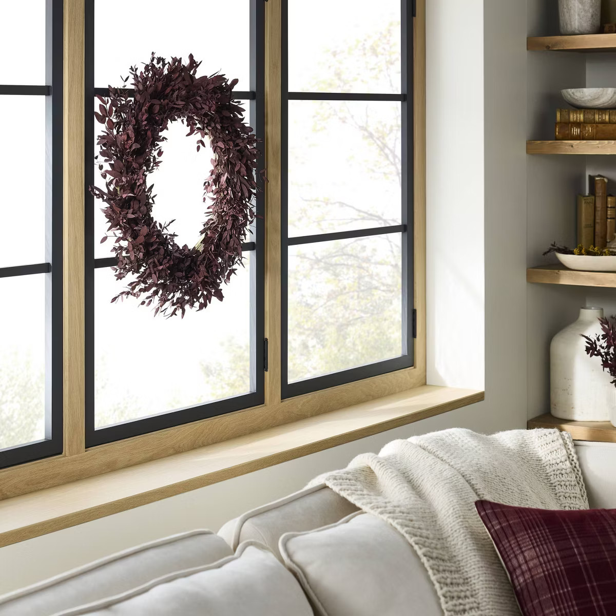 21" Preserved Rusted Eucalyptus Fall Wreath - Hearth & Hand™ with Magnolia | Target