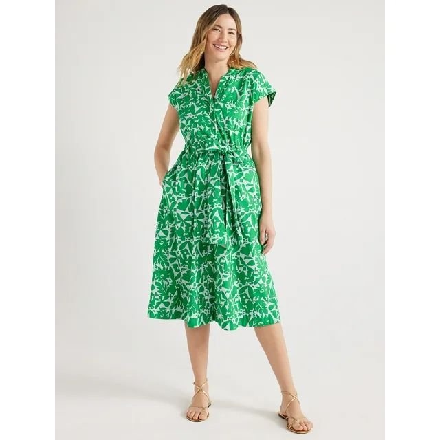 Free Assembly Women’s Belted Utility Dress with Short Sleeves, Sizes XS-XXL - Walmart.com | Walmart (US)