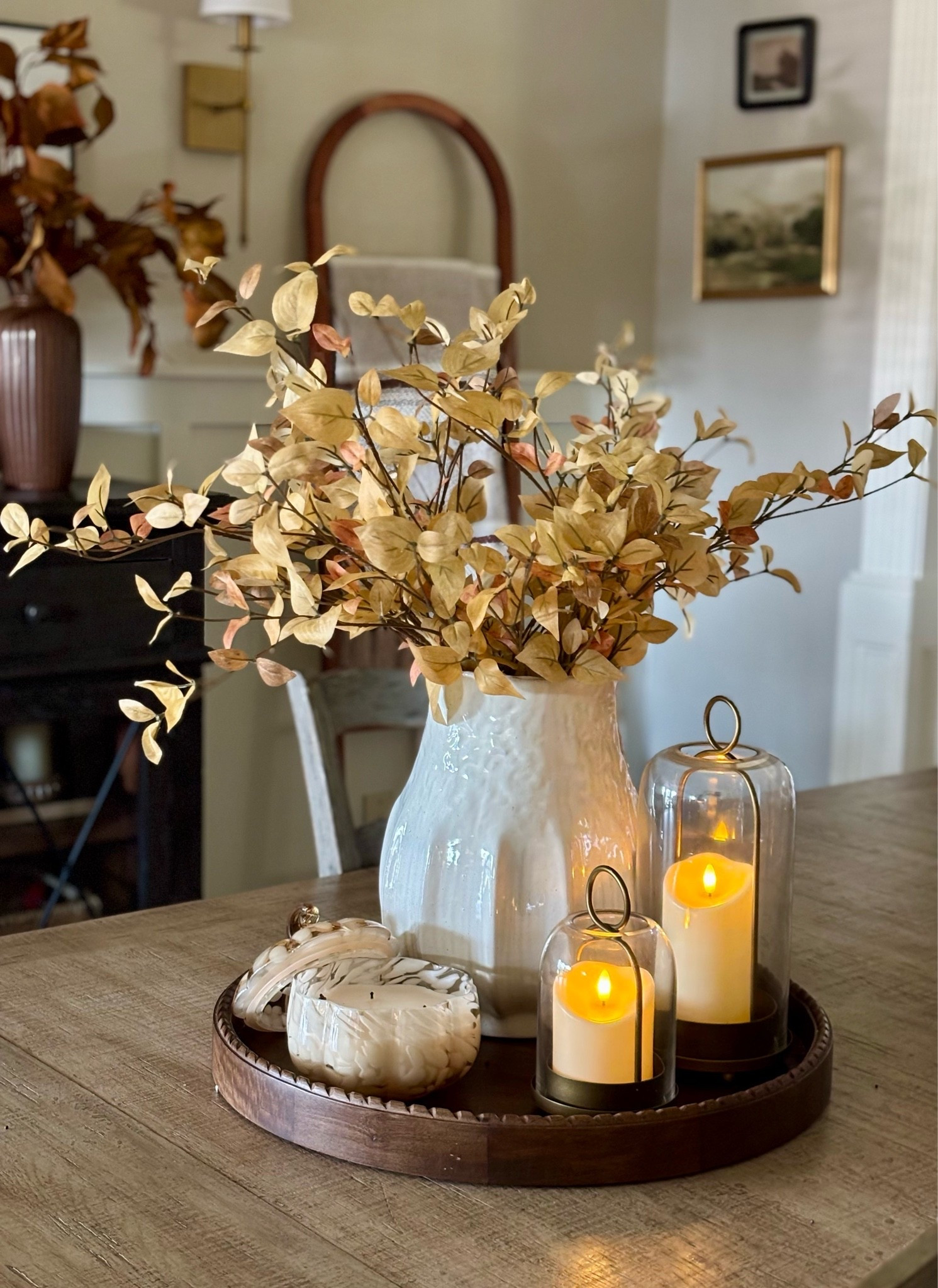Fall centerpiece idea!

#LTKHome #LTKSeasonal