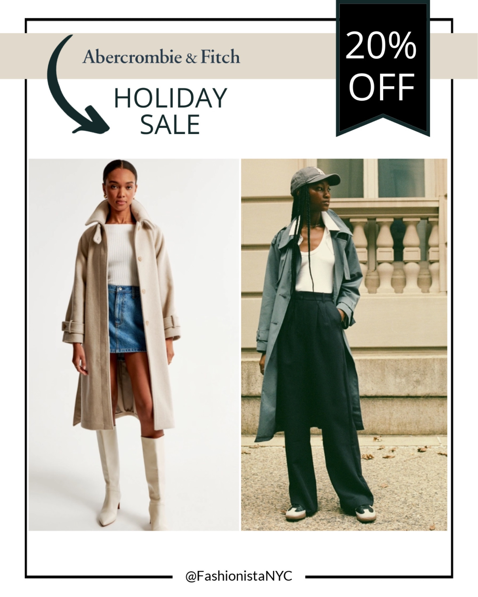 SALE now at Abercrombie!!!
20% OFF Your purchases 🎉 
Looking for a new Winter Coat??
Check these out!! They have a wonderful assortment to pick from!! I want them all 🎄 
Christmas Outfit - Party Outfit - Boots - Vacation - Travel - Gift 🎁 

Follow my shop @fashionistanyc on the @shop.LTK app to shop this post and get my exclusive app-only content!

#liketkit #LTKU #LTKfindsunder100 #LTKworkwear #LTKtravel #LTKsalealert #LTKHoliday
@shop.ltk
https://liketk.it/4p9q0