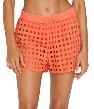 Charlie Eyelet Swim Cover Up Shorts | Dillard's