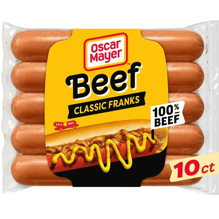 Oscar Mayer Classic Beef Franks Hot Dogs, 10 ct Pack | Walmart (US)