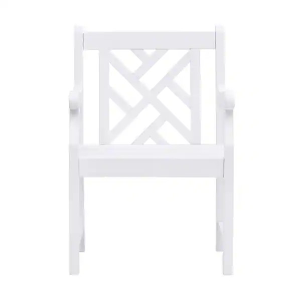 Surfside Outdoor Cross-back Wood Arm Chair by Havenside Home | Bed Bath & Beyond