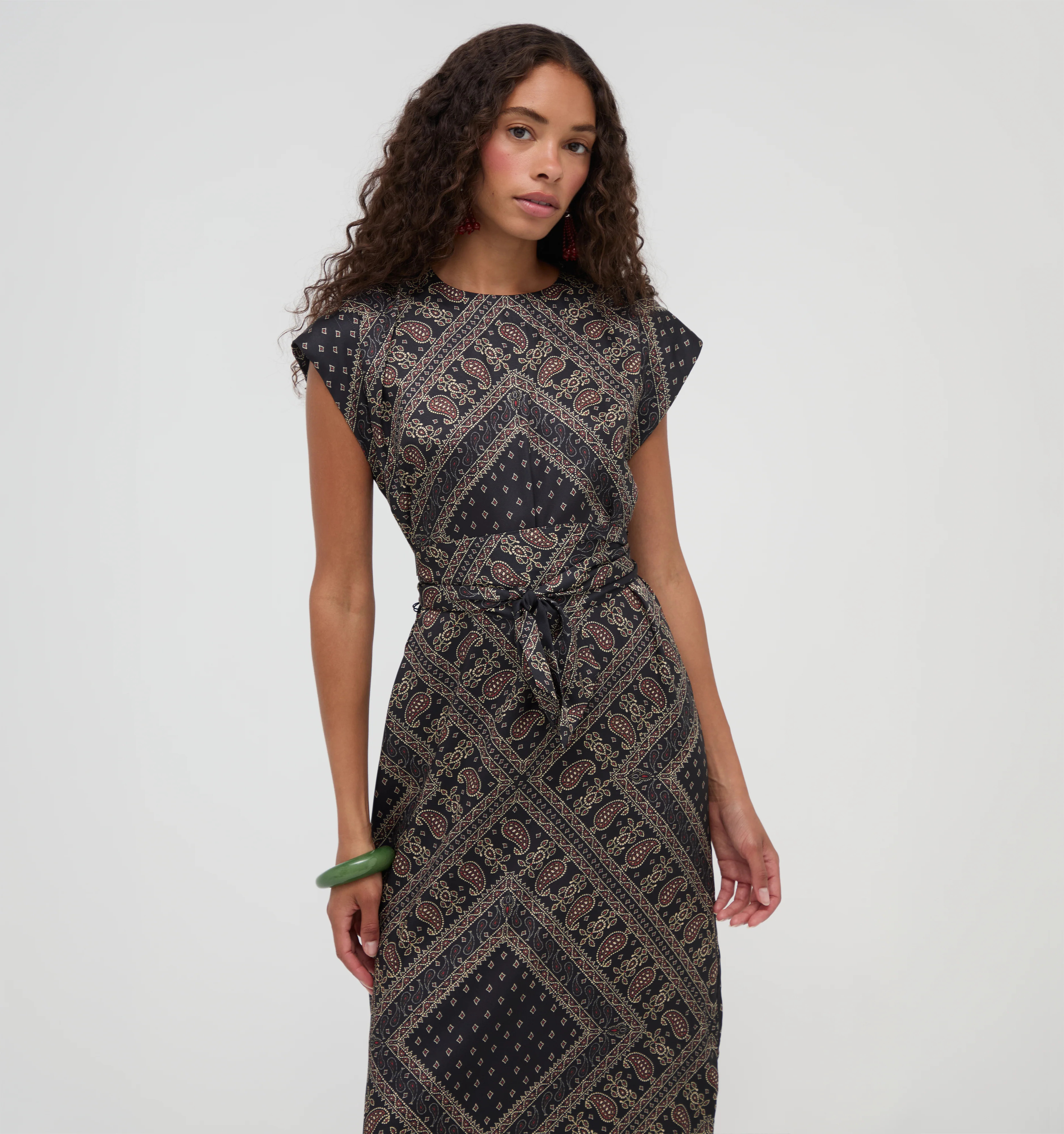 The Dris Dress - Carnaby Scarf Black Carnaby Scarf Black / L | Hill House Home US