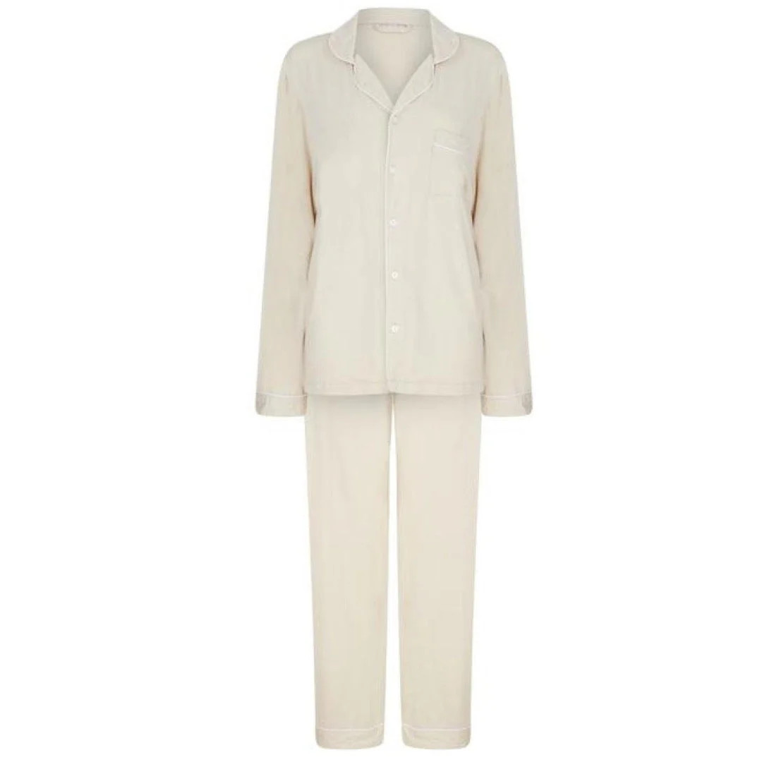 Stretch Pyjama Trouser Set - Oat | The NAP Co