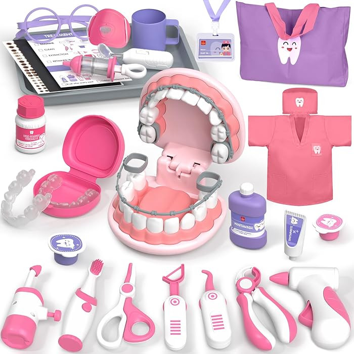 Lehoo Castle Doctor Kit for Toddlers 3-5 Girls, Kids Dentist Play Set, Toys for 3 4+ Year Old Gir... | Amazon (US)