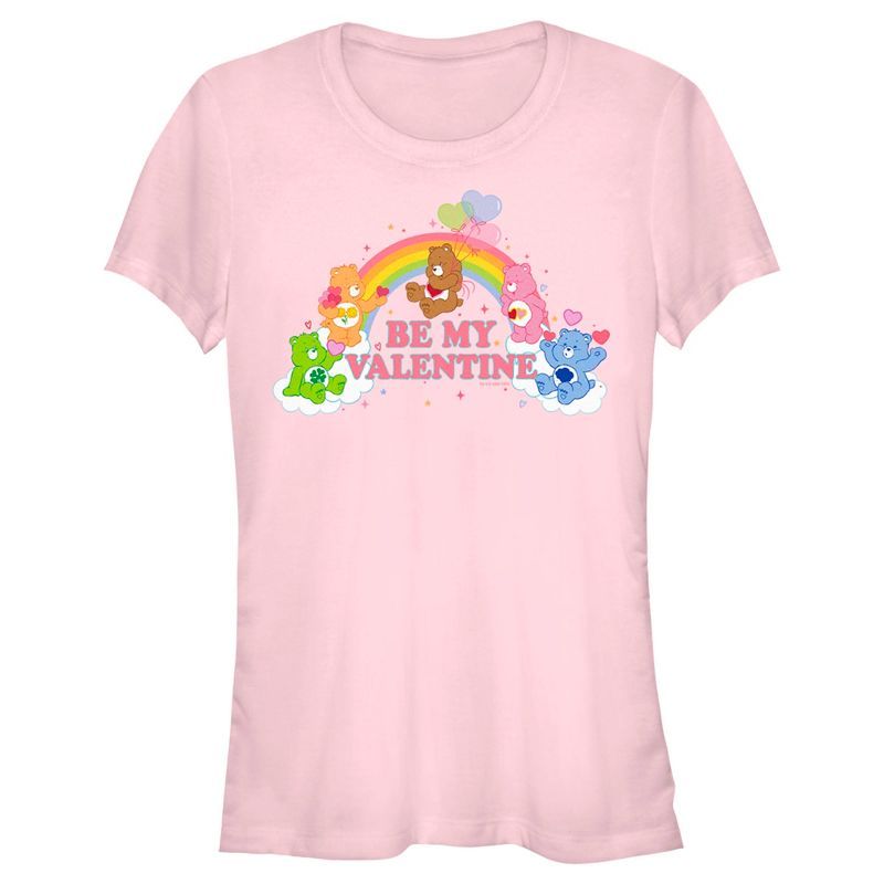 Junior's Care Bears Valentine's Day Be My Valentine Rainbow T-Shirt | Target