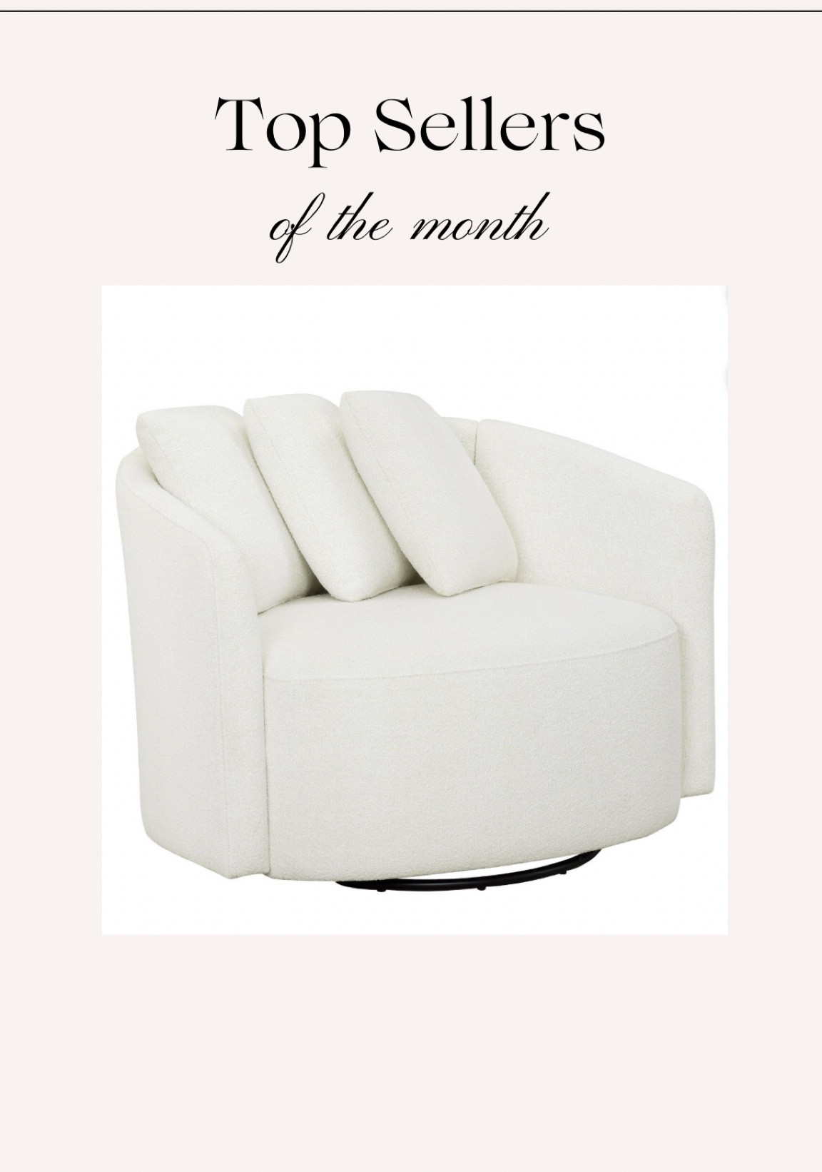 Beautiful Drew Chair by Drew Barrymore, Cream Bouclé
Home finds, Beat sellers, White chair