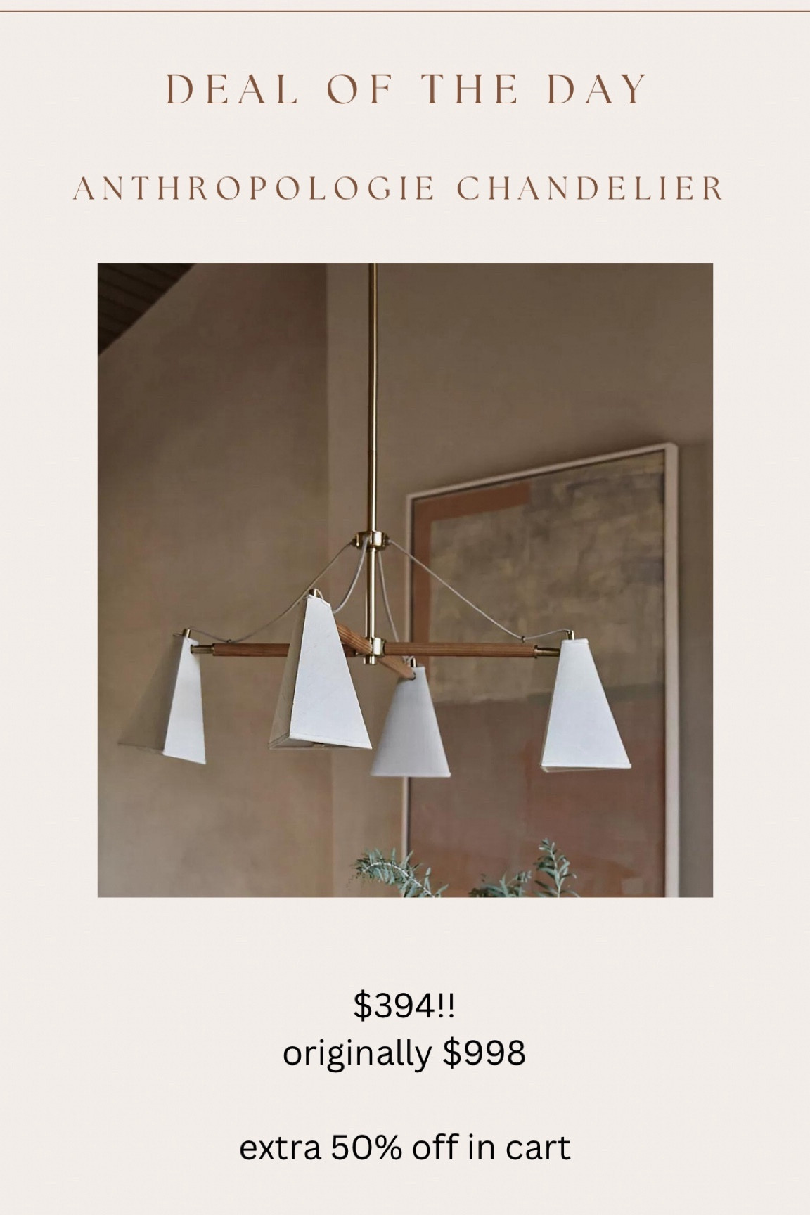 Gorgeous & unique Anthropologie chandelier over 60% off right now!!! (Discount shown once added to cart)

#LTKsalealert #LTKhome