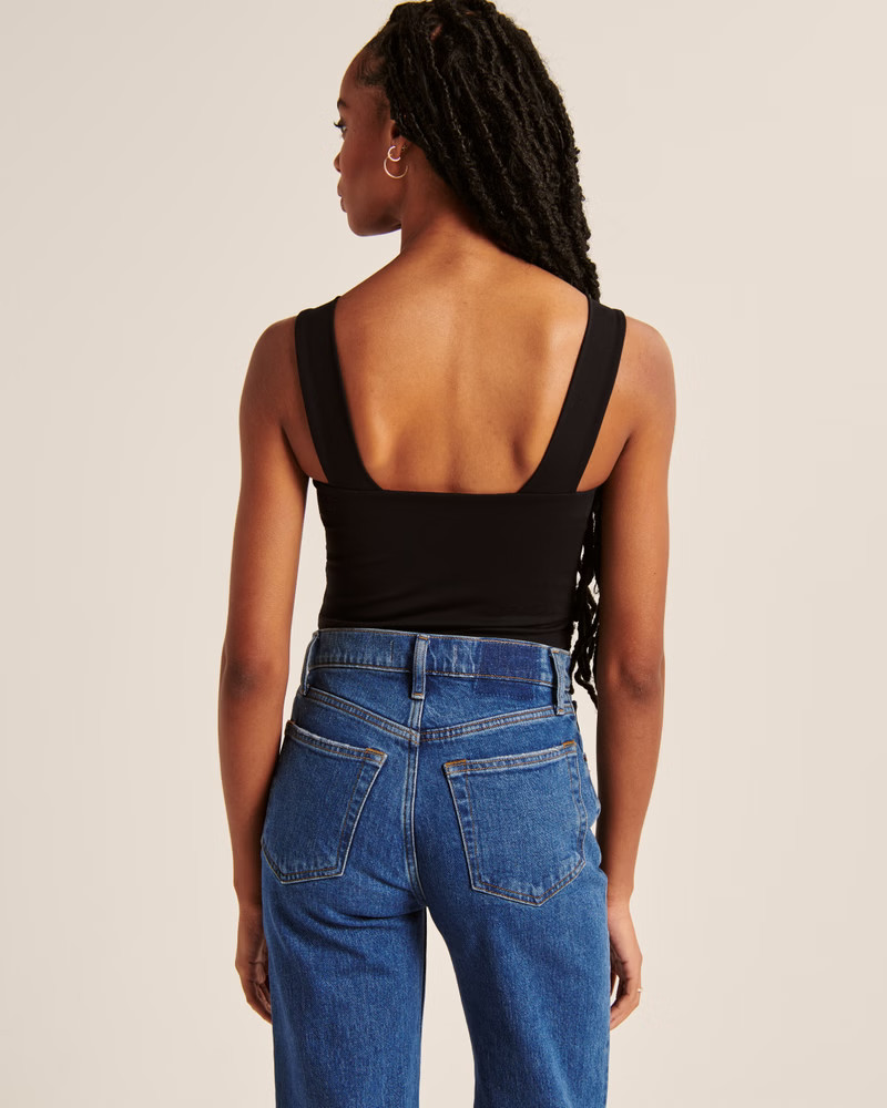 Double-Layered Seamless Fabric Squareneck Bodysuit | Abercrombie & Fitch (US)
