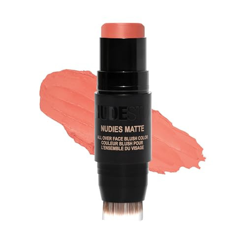 Nudestix Nudies Blush Stick – 3-in-1 Cream Blush for Cheeks, Eyes & Lips with Built-In Brush | Soft Matte Finish for a Natural Flush | Nude Peach | Amazon (US)