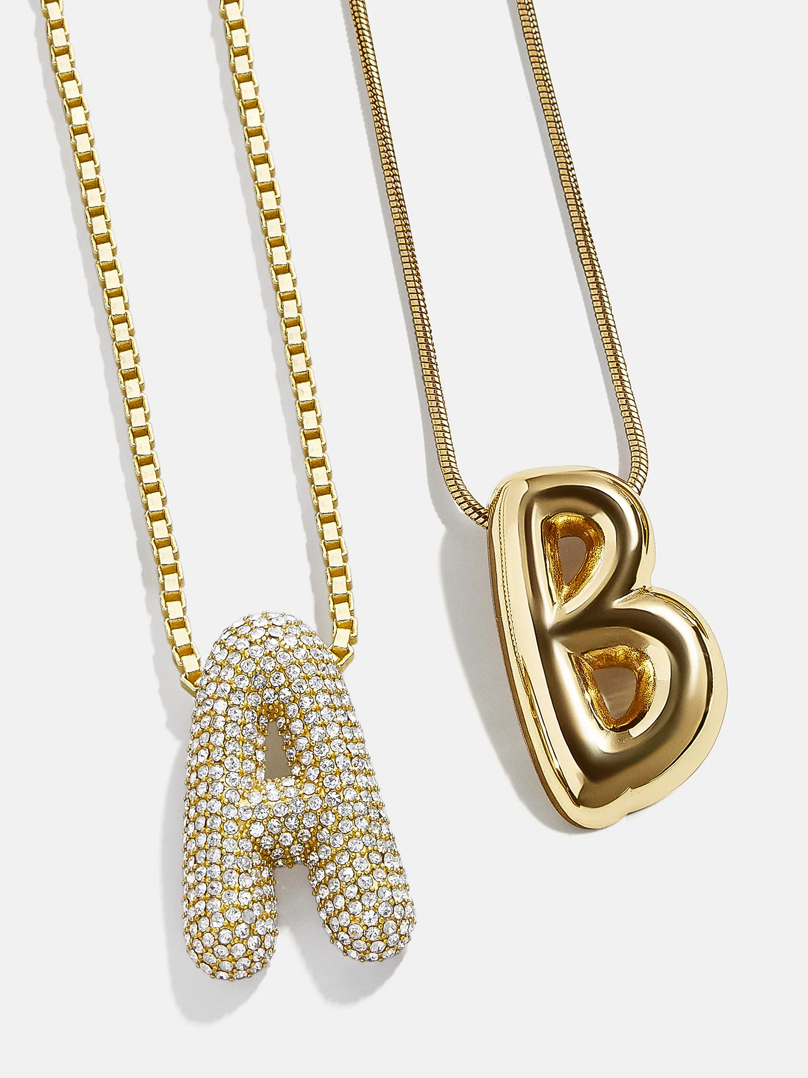 Bubble Initial Necklace - Gold Plated Brass | BaubleBar (US)