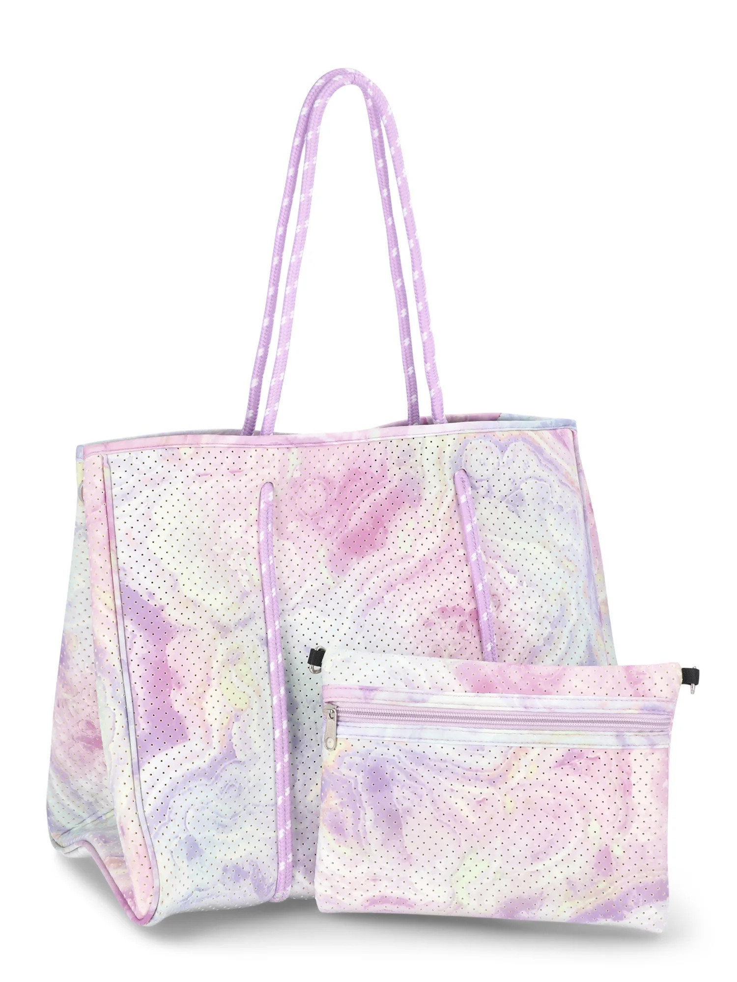 No Boundaries Neoprene Beach Tote, Crystal Aura Lavender | Walmart (US)